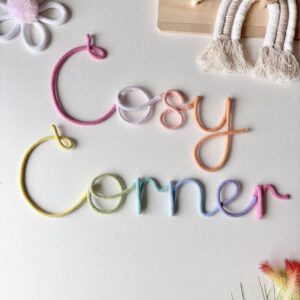 cosy corner wall sign decorating nursery reading corner