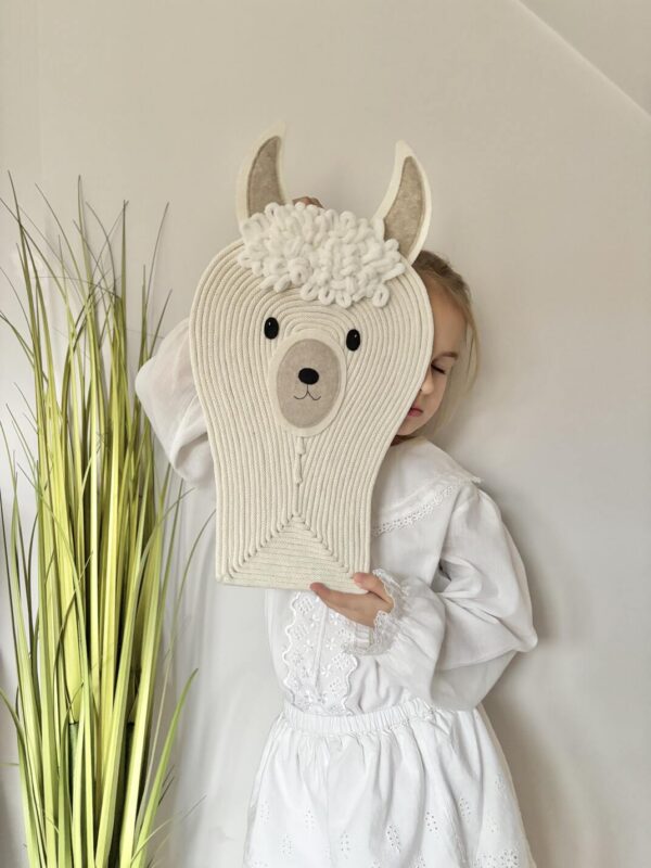cute alpaca wall hanging for kids room decor
