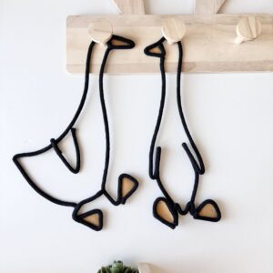 Farmhouse bird wall art set simple cottage kids room decoration