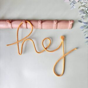 hej wall sign in custom color for modern kids room