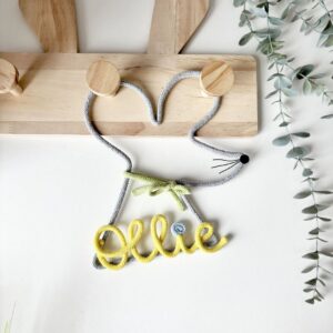 personalized mouse wall decor with name for nursery