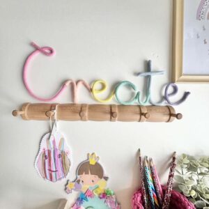 create wall sign in pastel colours for craft room decor