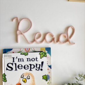 Read wall sign made of thick rope for reading corner decor