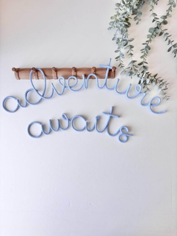adventure awaits wall sign for safari nursery decor