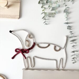 dog wall decor for nursery with cute puppy design