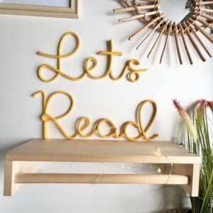 lets read wall sign for kids reading corner decor