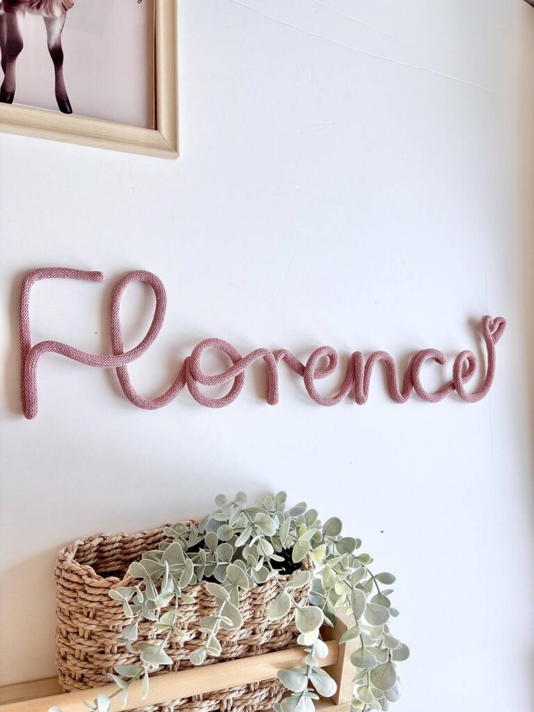 Hang above a crib or bed as a personalized focal point