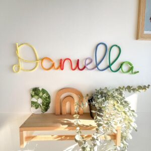 rainbow personalized name sign for kids room wall decor