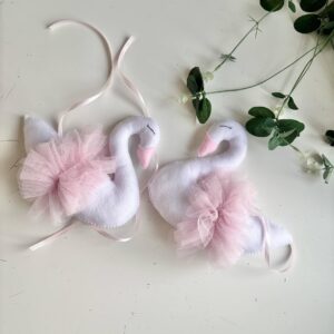 swan curtain tiebacks handmade for nursery window decor