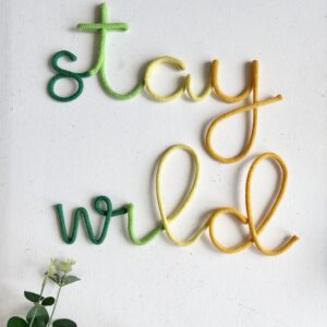 stay wild wall sign handmade rope decor for kids room