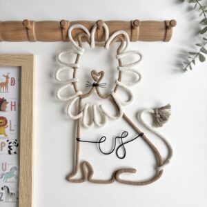 personalized lion wall decor with name for safari nursery