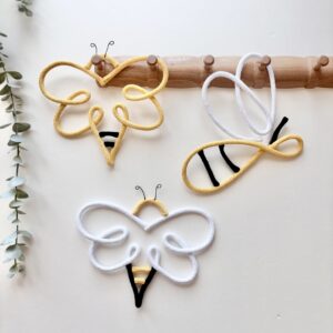 Minimalist bee wall decor for baby room or cozy home