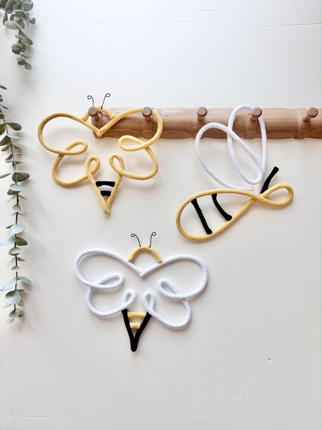 Minimalist bee wall decor for baby room or cozy home