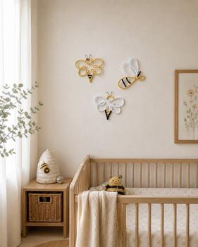 Bumblebee decor for nursery wall or kids room styling