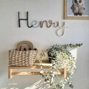 multicolored name sign for boy