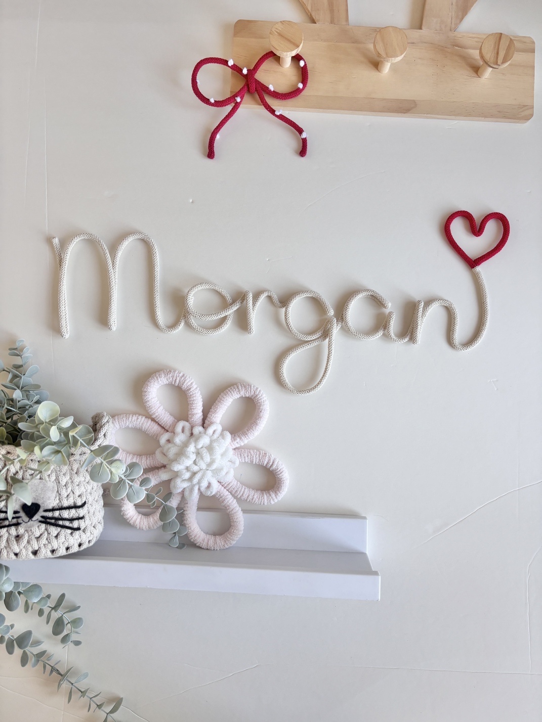 Custom Name Sign with Heart for Baby Nursery - Image 3