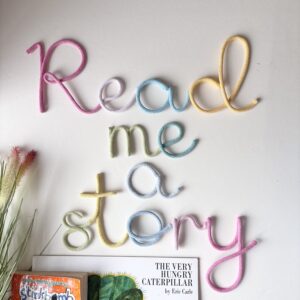 Pastel book nook decoration handmade from cotton cord, perfect for creating a magical reading corner.